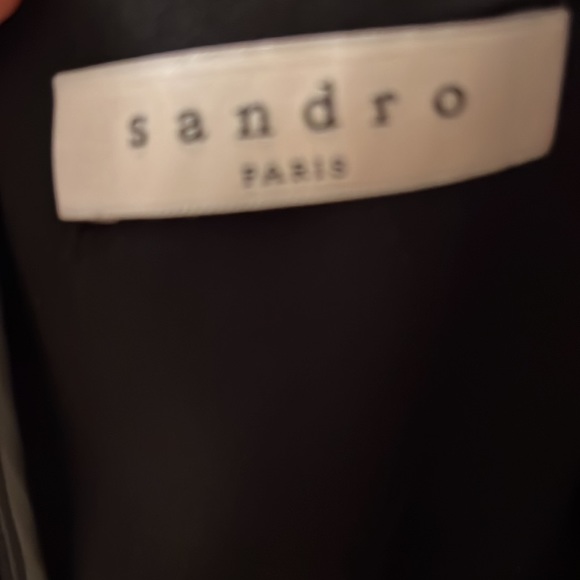 Sandro Black Dress with ruffles/sheer chest - Picture 8 of 10